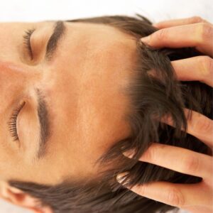man scalp massage
