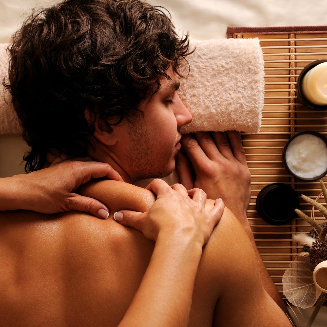 man getting a massage