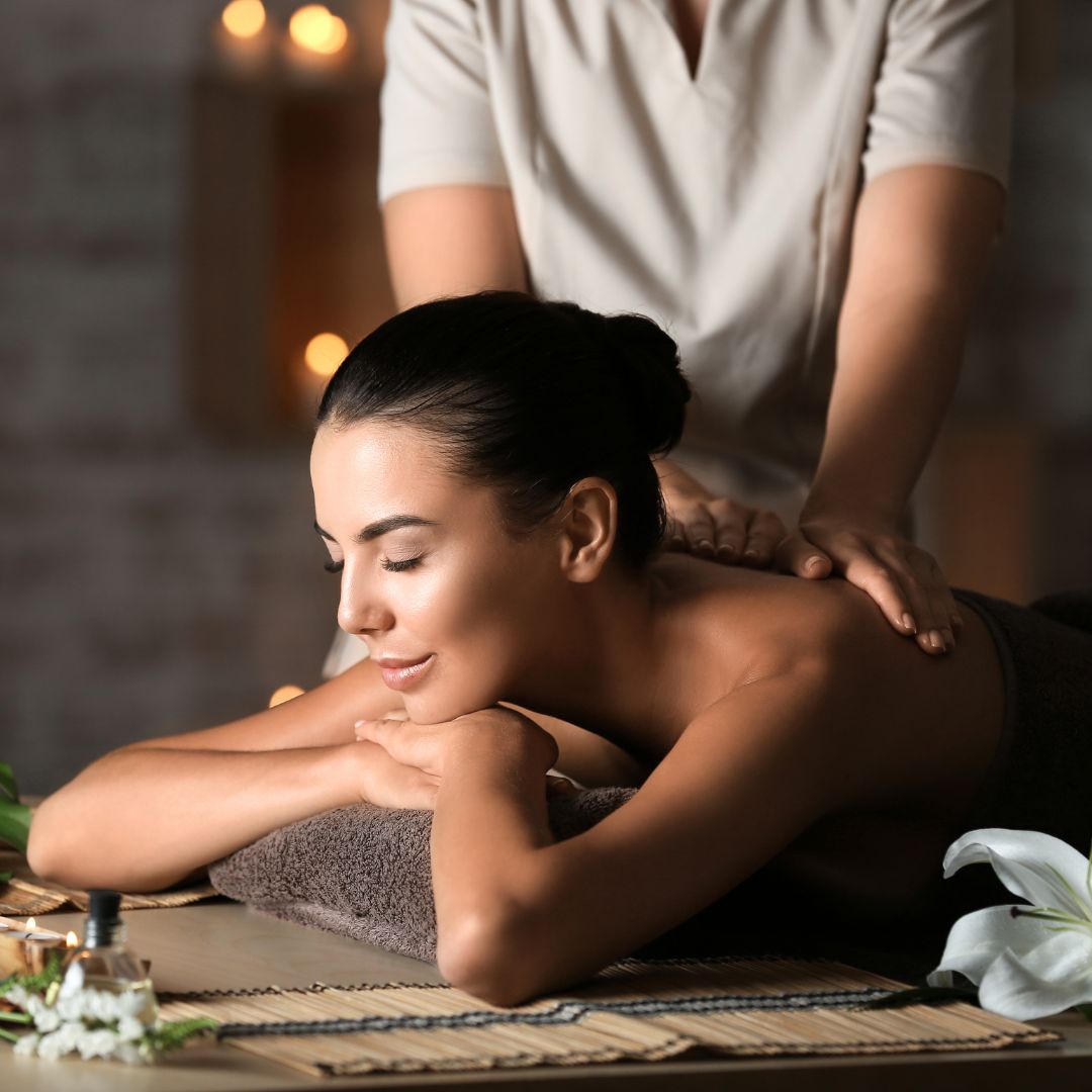 woman getting massage