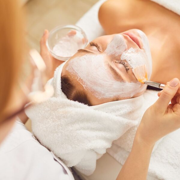 woman getting a chemical peel