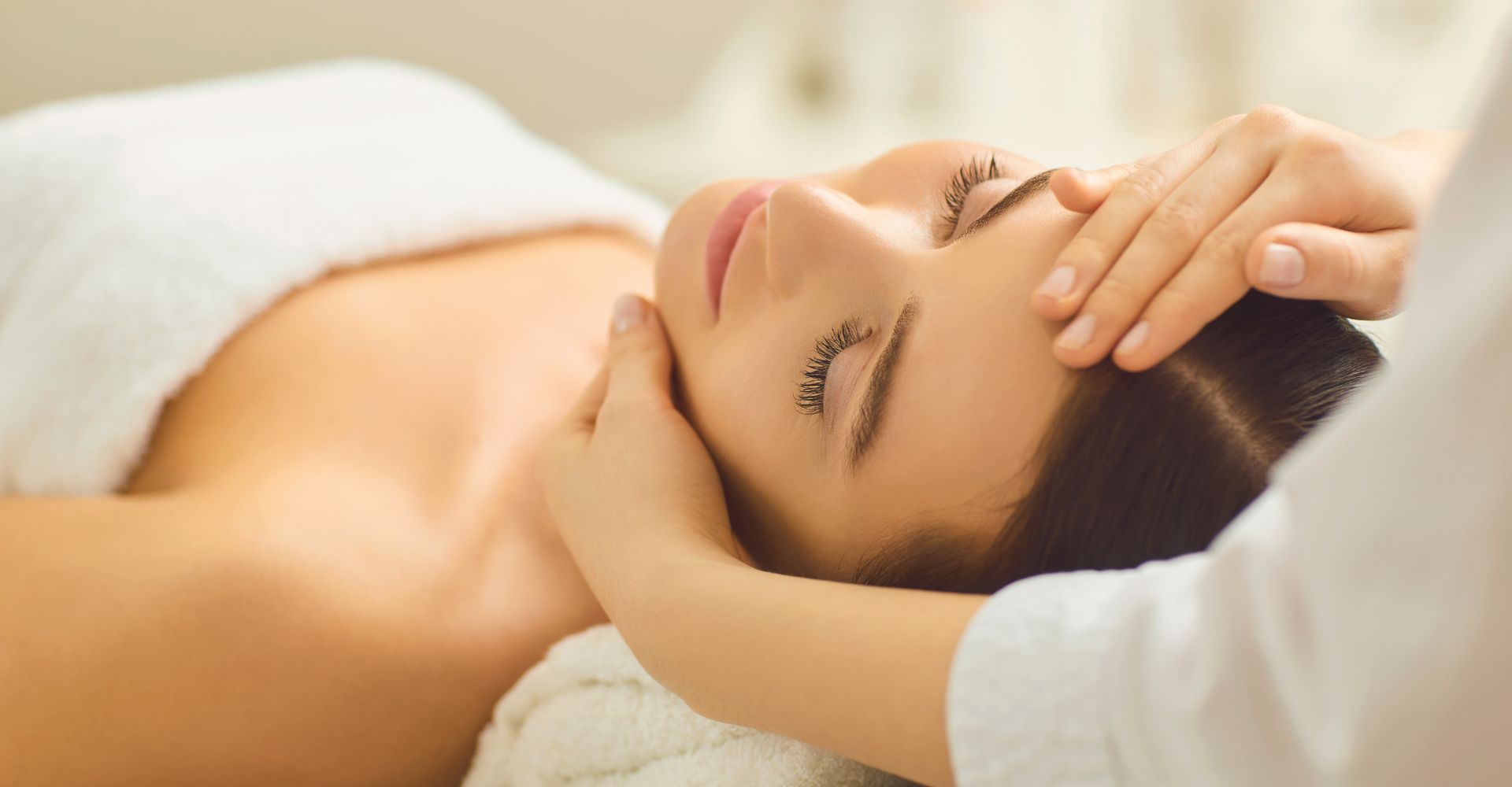 woman getting a facial