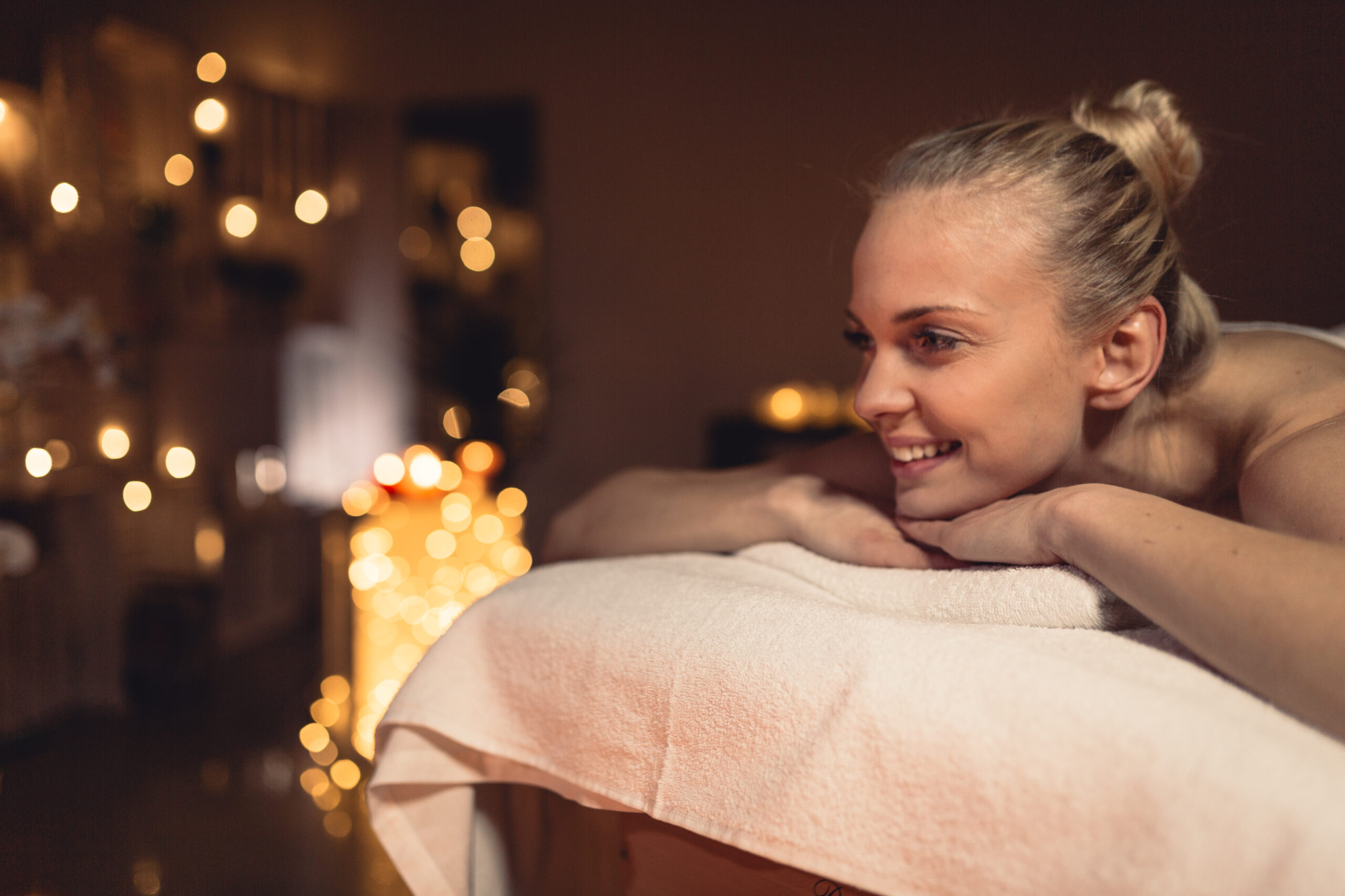 woman relaxing in spa