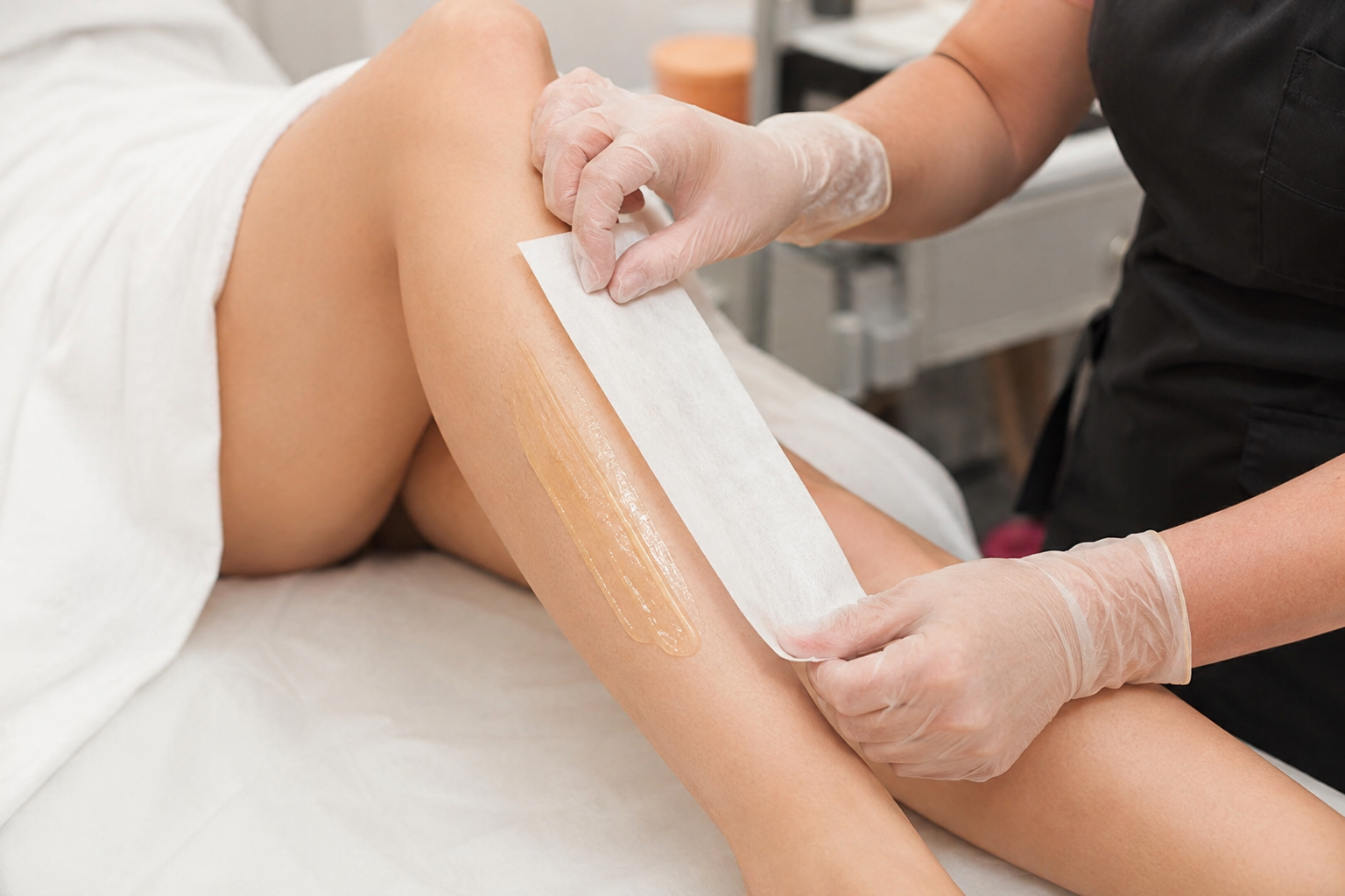 Professional waxing services at Inner Beauty Concepts in Nashua NH featuring leg waxing treatment