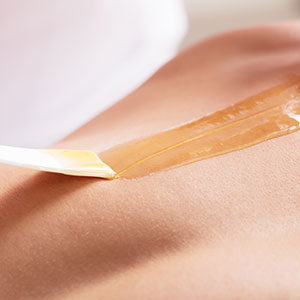 Waxing hair removal