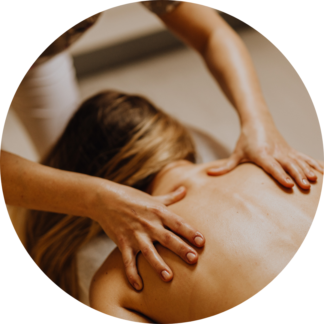 woman getting a back massage