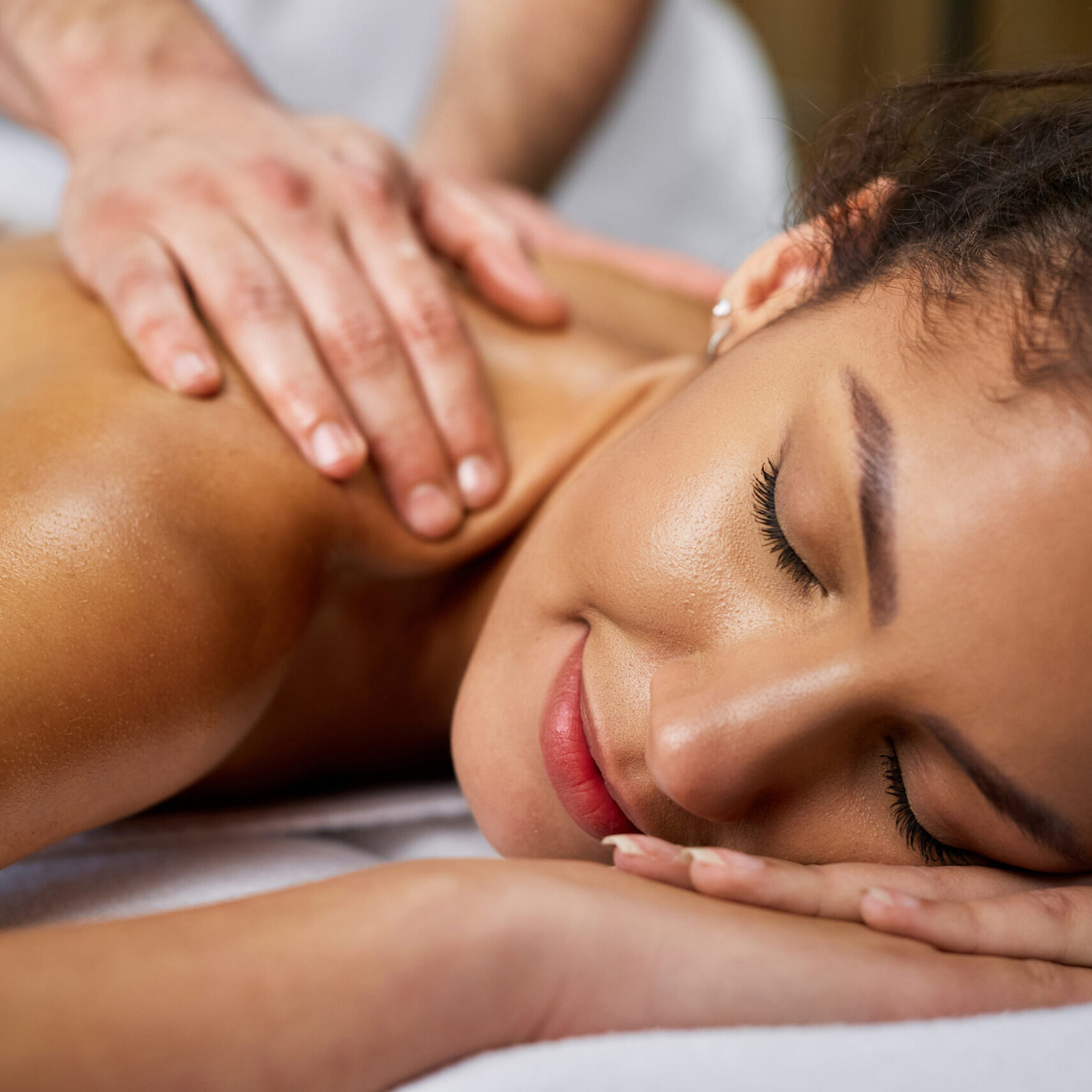 Woman getting massage